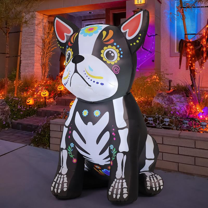 5 ft LED Day of the dead dog inflatable outdoor decoration