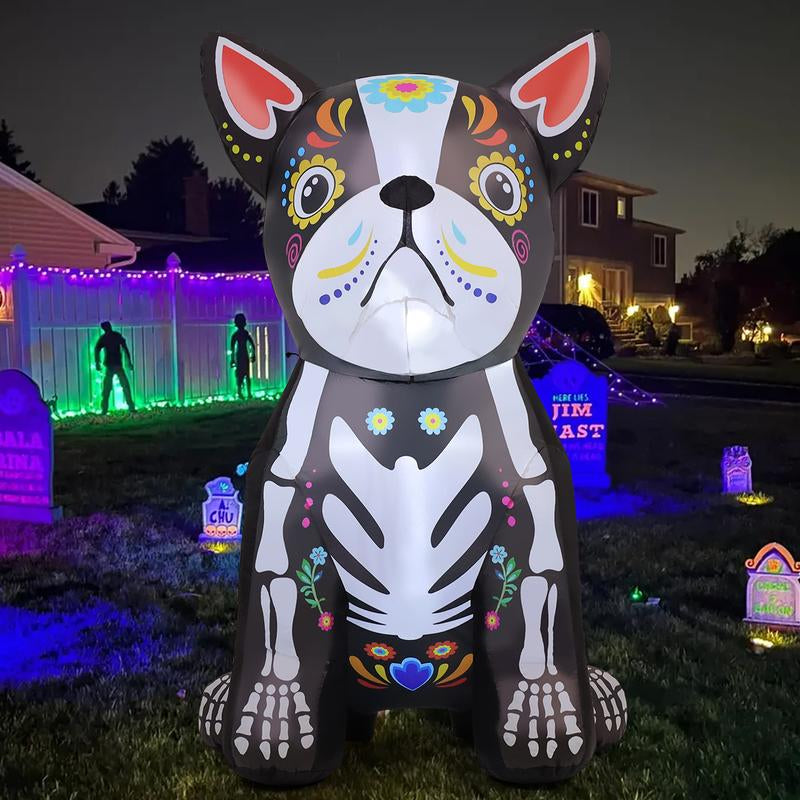 5 ft LED Day of the dead dog inflatable outdoor decoration