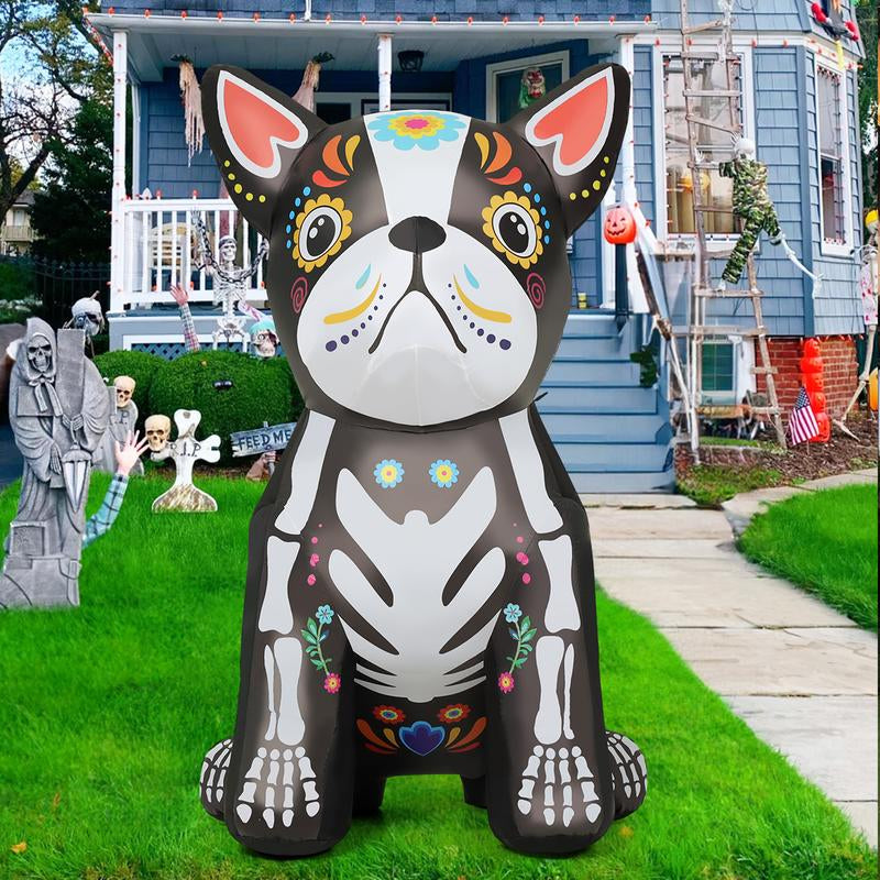 5 ft LED Day of the dead dog inflatable outdoor decoration